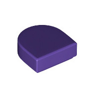 Lego destička 1x1 zakulacená hladká, tmavě fialová (6313558)